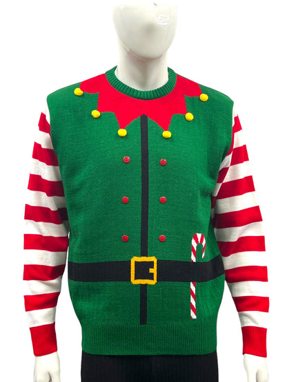 Ugly Sweater / Sueter Navideño con traje  Duende Adulto