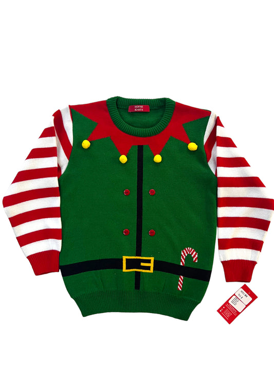 Ugly Sweater / Sueter Navideño con traje Duende Niños