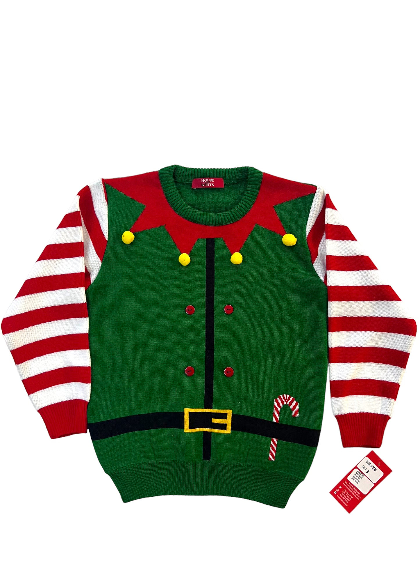 Ugly Sweater / Sueter Navideño con traje Duende Niños