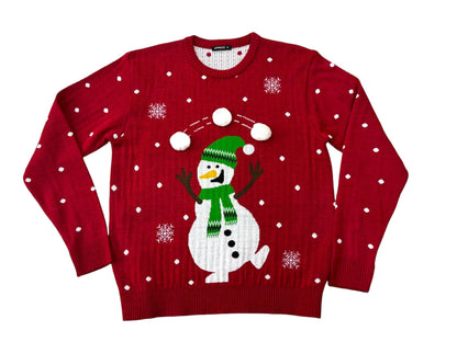 Ugly Sweater / Sueter Navideño con Muñera de Nieve. Niños